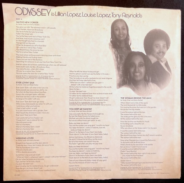 超音波洗浄済み US盤 LP レコード Odyssey オデッセイ ネイティヴ・ニューヨーカー Native New Yorker モダンディスコ シティソウルの画像3