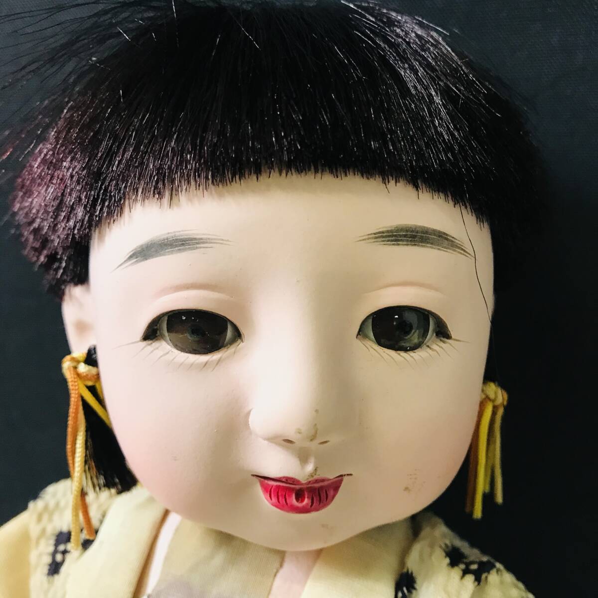 NA6123 美術彫刻人形 美術都木彫人形 特製 古代木彫 日本人形 市松人形 和服人形 4体まとめ 昭和レトロ 検Eの画像5