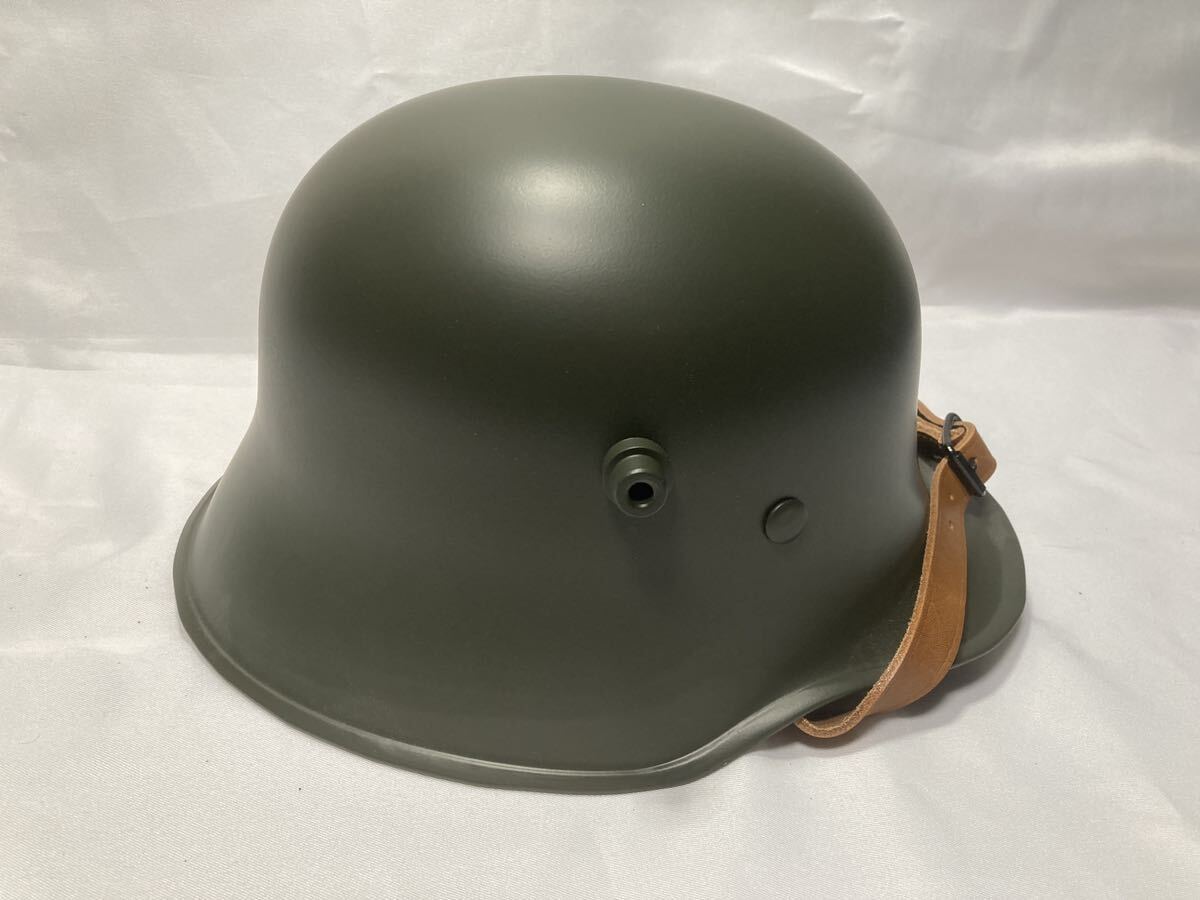 WW1★ドイツ軍 M1916 ヘルメット 鉄製 海外製レプリカ 濃緑色★第一次世界大戦 西部戦線異状なしの画像3