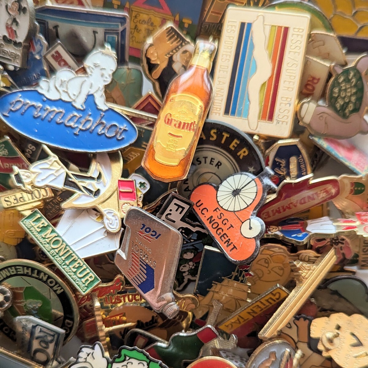  France miscellaneous goods * pin z pin badge large amount 300 piece set * Vintage set sale *BDA2406