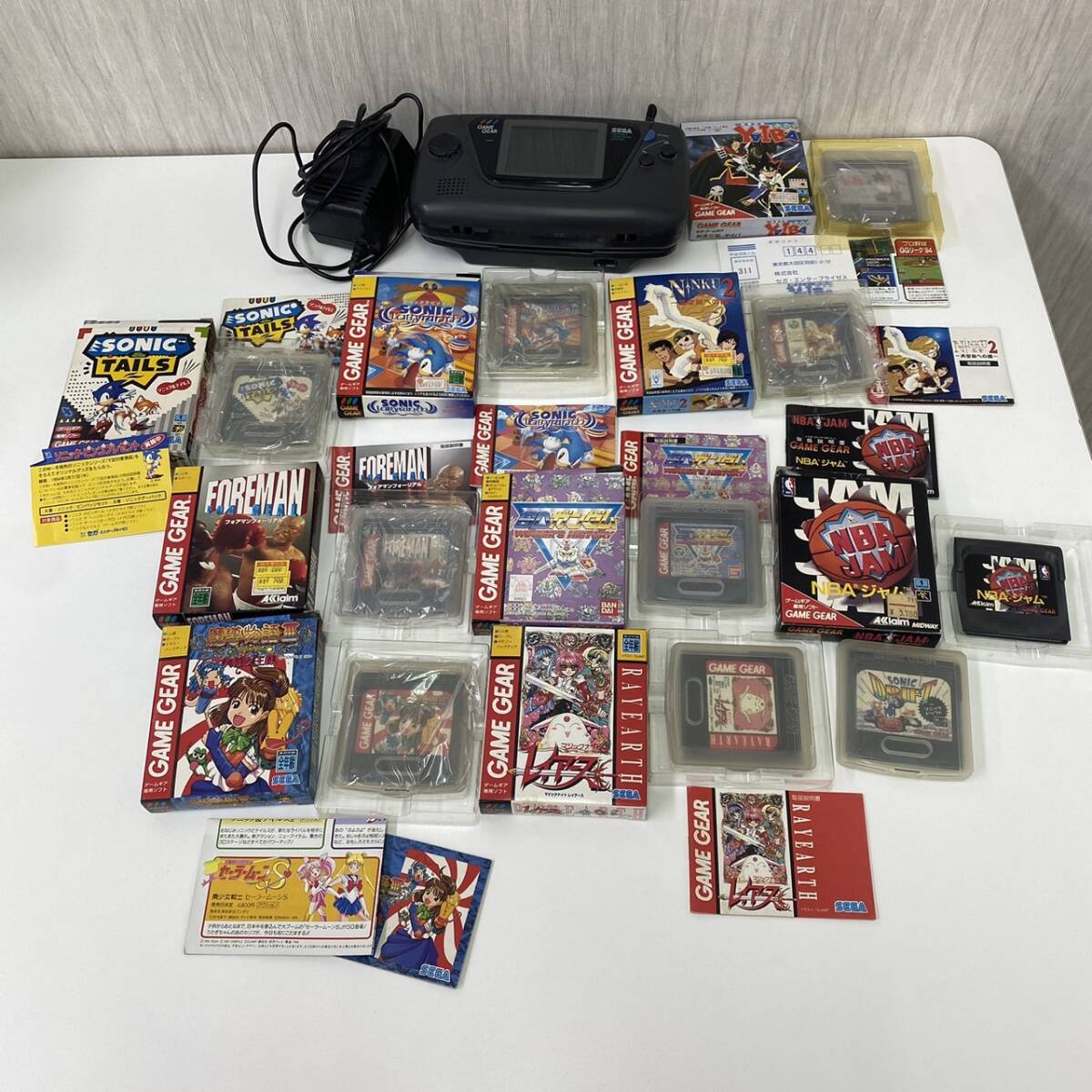 #13362 SEGA セガ GAME GEAR ゲームギア HGG-3210 本体 動作未確認 ソフト10本 剣勇伝説 YAIBA ヤイバ ソニックドリフト その他の画像1