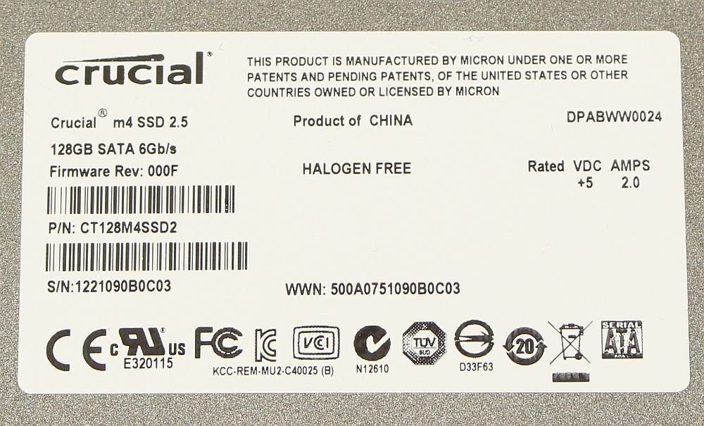 Crucial m4 SSD CT128M4SSD2 2.5インチ 128GB SATA 6Gb/s 9.5mm_画像5