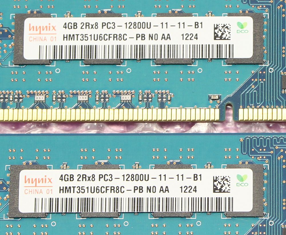 PC3-12800U(DDR3-1600)-4GB×2枚★合計8GB/hynixの画像2