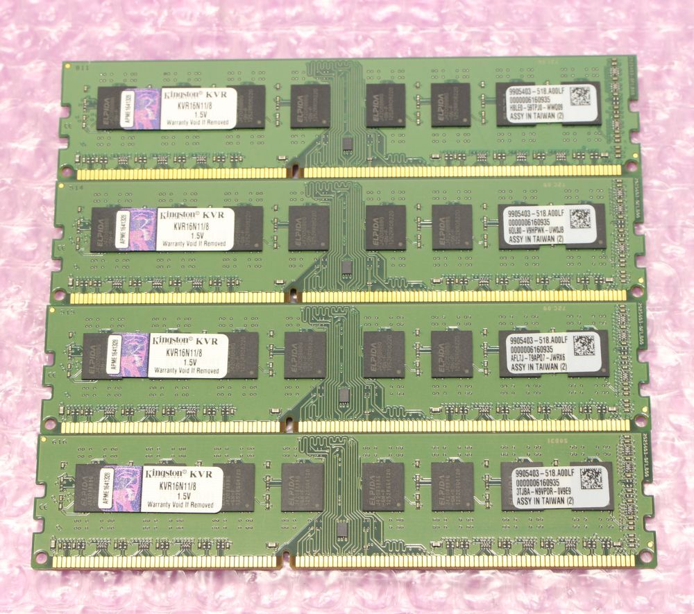 PC3-12800U(DDR3-1600)-8GB×4枚★合計32GB/Kingstonの画像1