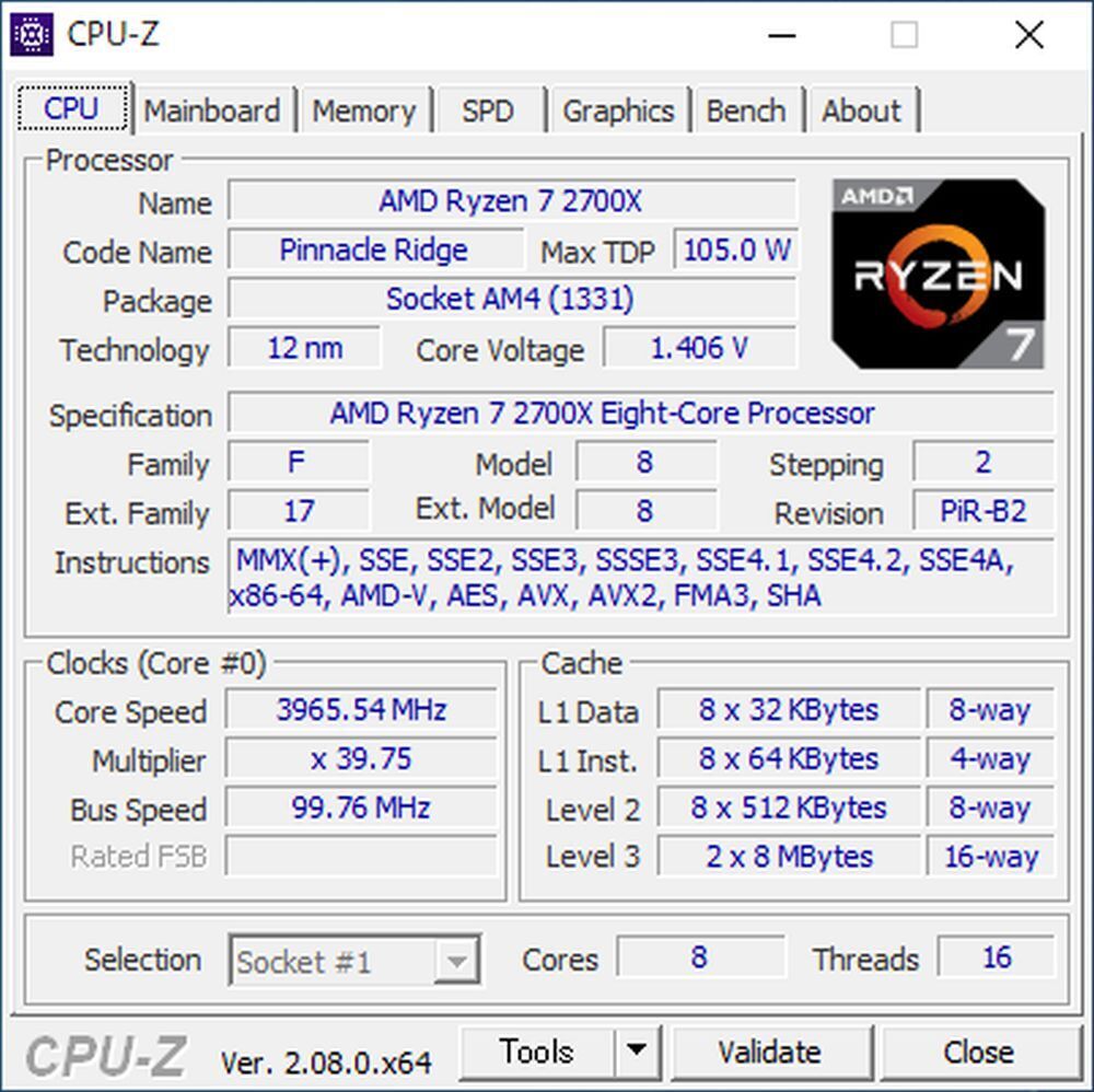 AMD Ryzen 7 2700X 3.7GHz /AM4 /YD270XBGM88AFの画像3