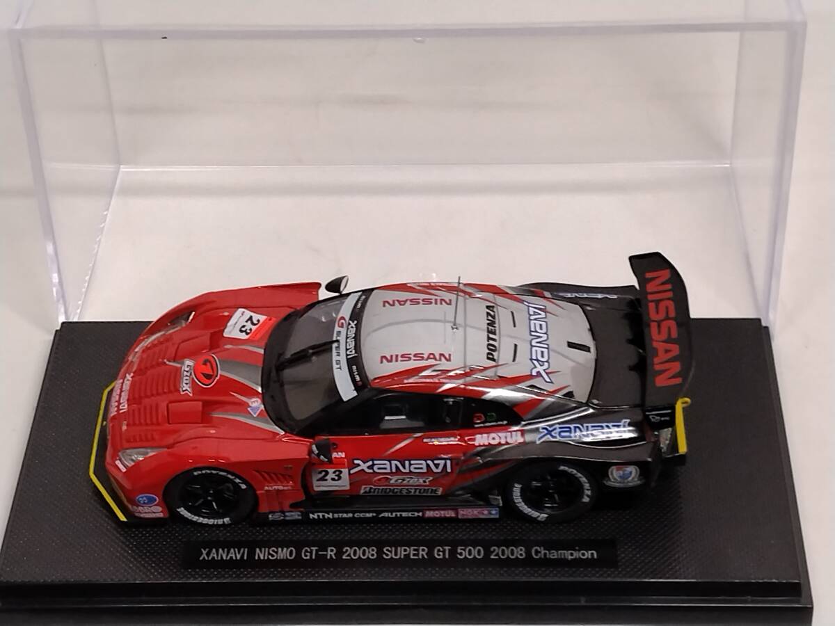 エブロ EBBRO 44200 1/43 XANAVI NISMO GT-R 2008 SUPER GT 500 2008 Champion RED/SILVERの画像3