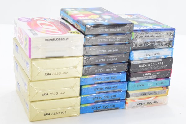  unopened large amount TDK maxellmak cell AXIA high position cassette tape 25 pcs set TYPE Ⅱ Z UD 2 M BEAM DJ-2 PS JZ2K 90 80 54 Hb-467MG