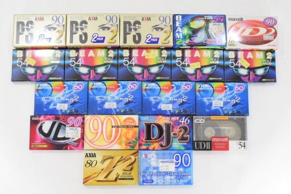  unopened large amount TDK maxellmak cell AXIA high position cassette tape 25 pcs set TYPE Ⅱ Z UD 2 M BEAM DJ-2 PS JZ2K 90 80 54 Hb-467MG