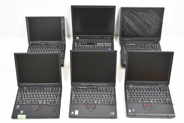大量 IBM ノートパソコン 6台 まとめ セット ThinkPad 2640 560X ノート 旧型 PC レトロ Windows ウィンドウズ パーツ 部品 本体 Hb-422Sの画像1