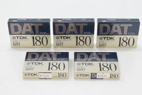 未開封 TDK DA-R180N 180分 DATテープ DIGITAL AUDIO TAPE デジタル オーディオ テープ 5本 セット 記録媒体 Hb-465Mの画像1