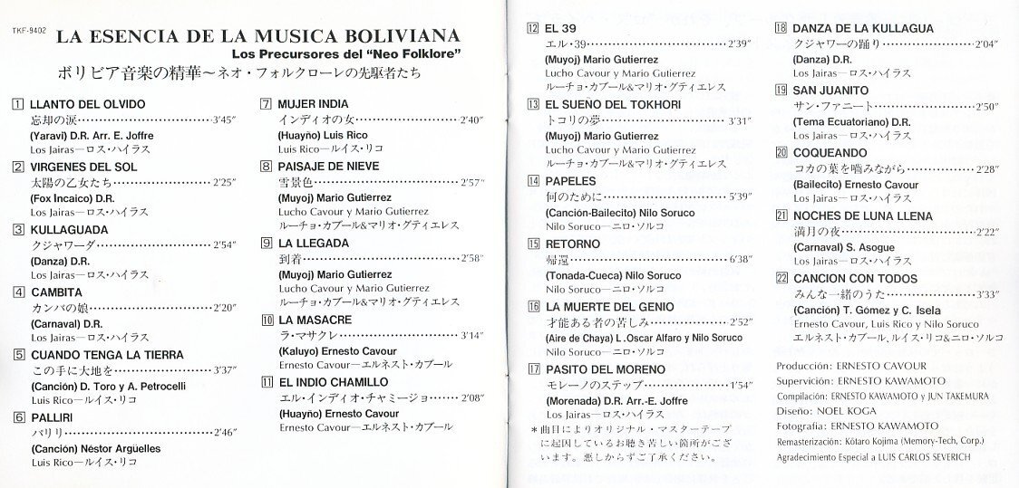 JA815●ネオ・フォルクローレの先駆者たち「ボリビア音楽の精華」CD_画像3