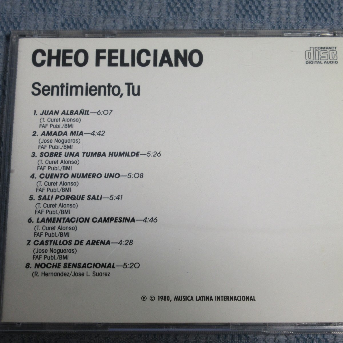 JA823●CHEO FELICIANO(チェオ・フェルシアーノ)「CHEO/Profundo」等 CD5点セット /プエルトリコ サルサ ボレロの画像6