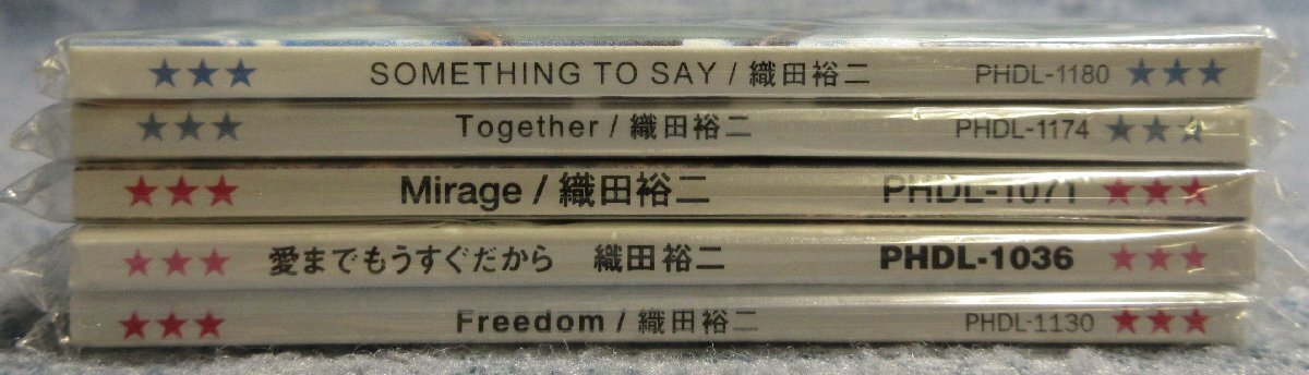 JA822●織田裕二「Freedom/愛までもうすくだから/Mirage/Together/SOMETHING TO SAY」シングル(8cm)CD 5点セット 未開封品の画像4