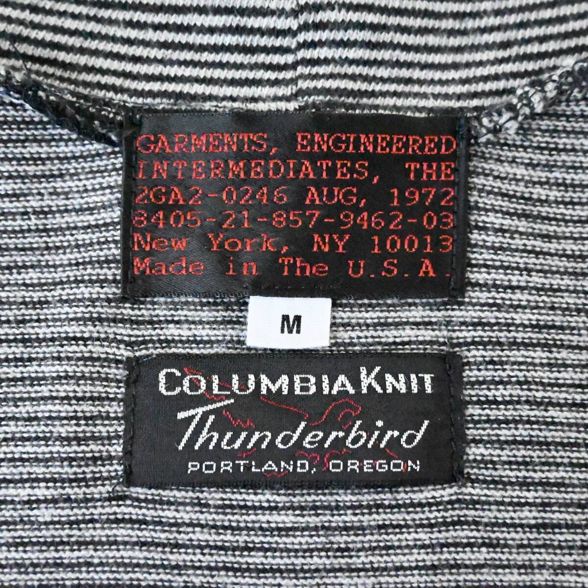 良品【オールドEngineered Garments × Columbia Knit タートルネックボーダーカットソー 表記M USA製】ビンテージコロンビアニット旧タグ_画像8