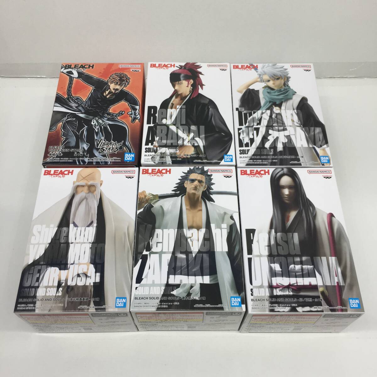 △【T837】未開封品 バンダイ『BLEACH 千年血戦篇 フィギュア 6体セット ブリーチ 黒崎一護 阿散井恋次 日番谷冬獅郎 他』△の画像1