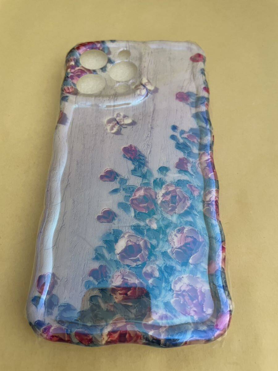 AJ-11 QLTYPRI iPhone 14 Pro MaxケースTPUカバー おしゃれ 韓国 可愛い 花柄 薄型 軽量 耐衝撃 スマホケース ワイヤレス充電対応_画像2