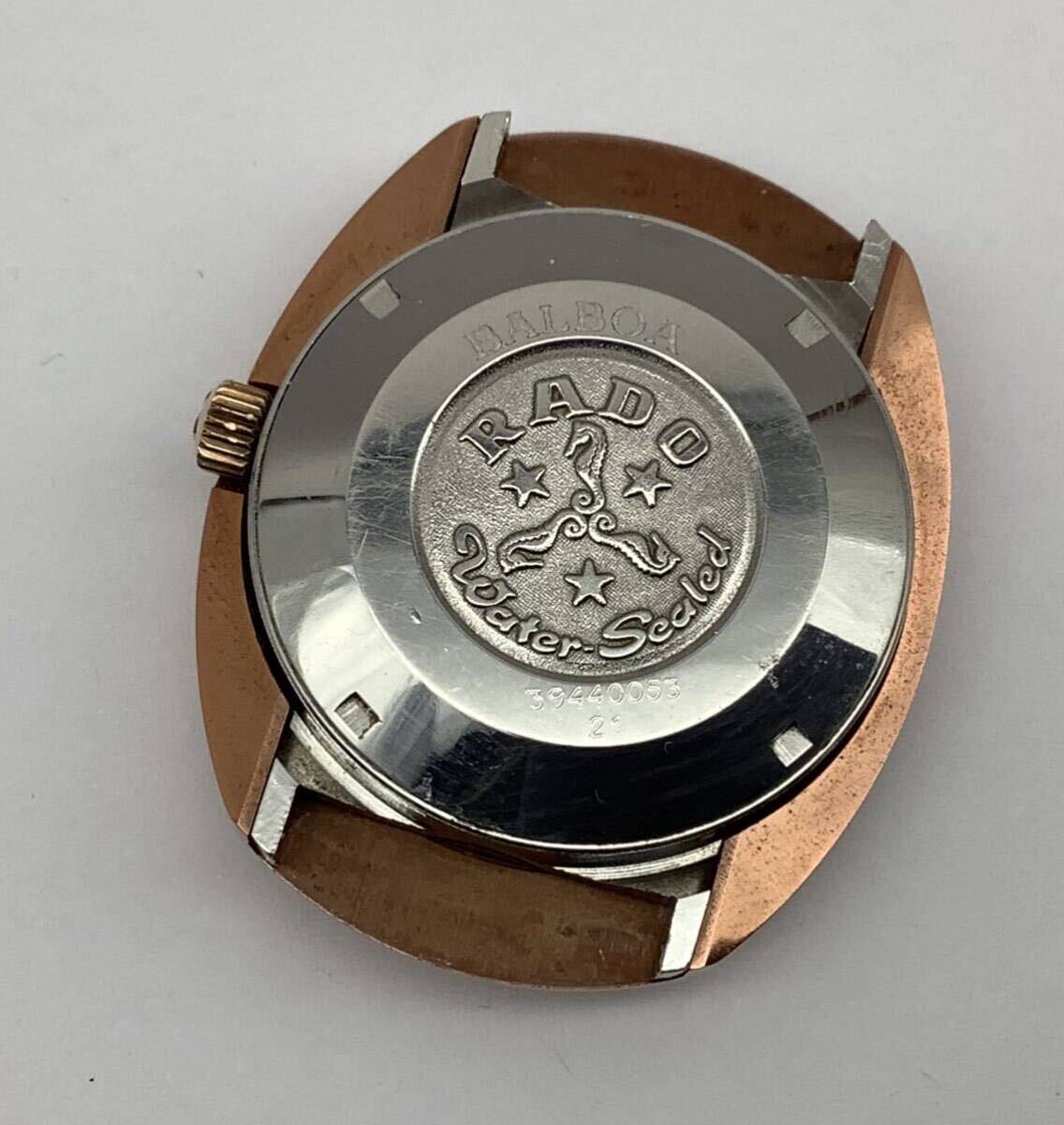 45 稼動品 RADO ラドー BALBOA バルボア 自動巻き カットガラス メンズ腕時計 本体のみの画像2