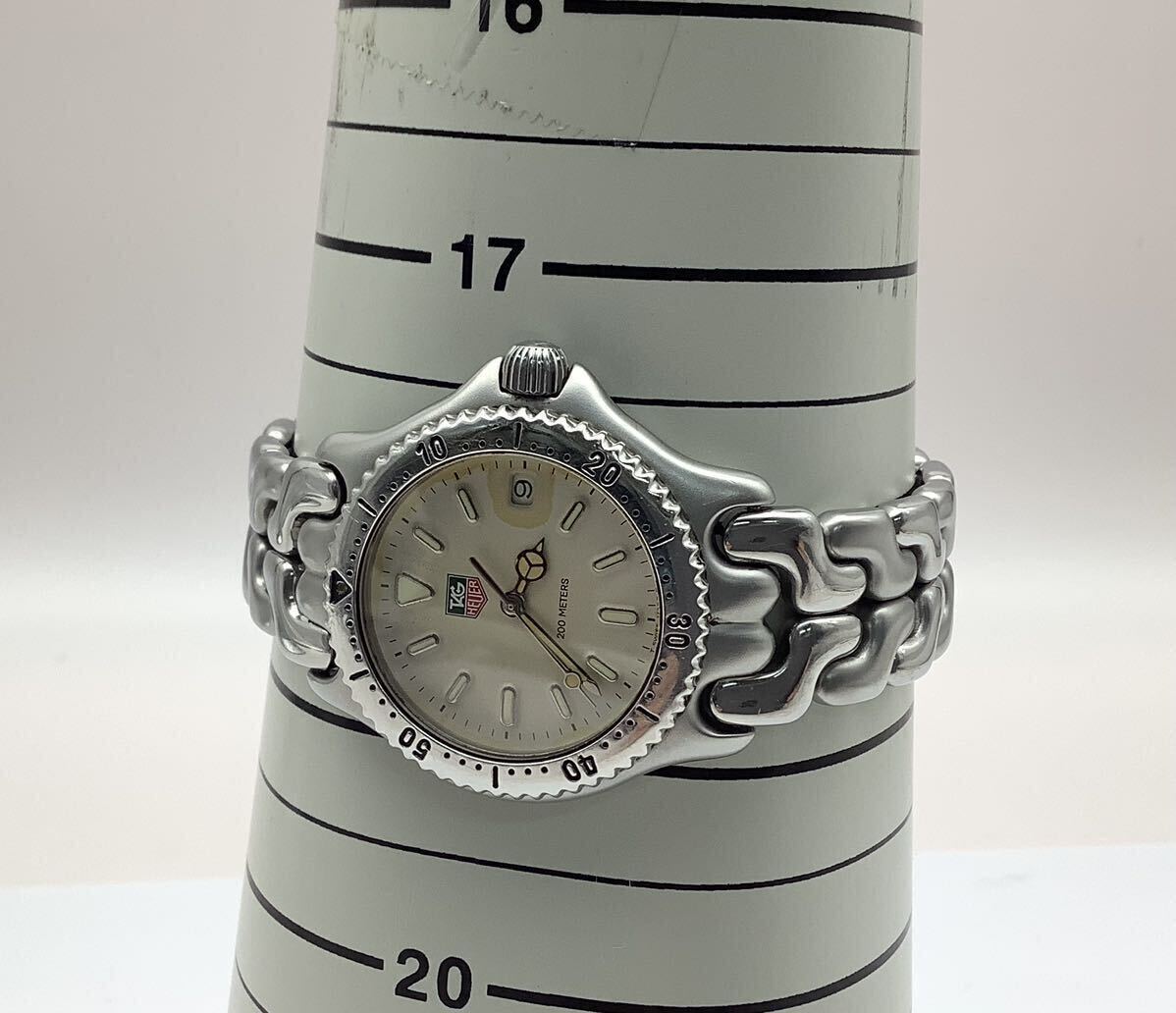 36 稼働品 TAG HEUER タグホイヤー S99.013M 200 METERS セル ベージュ文字盤 クォーツ メンズ腕時計 