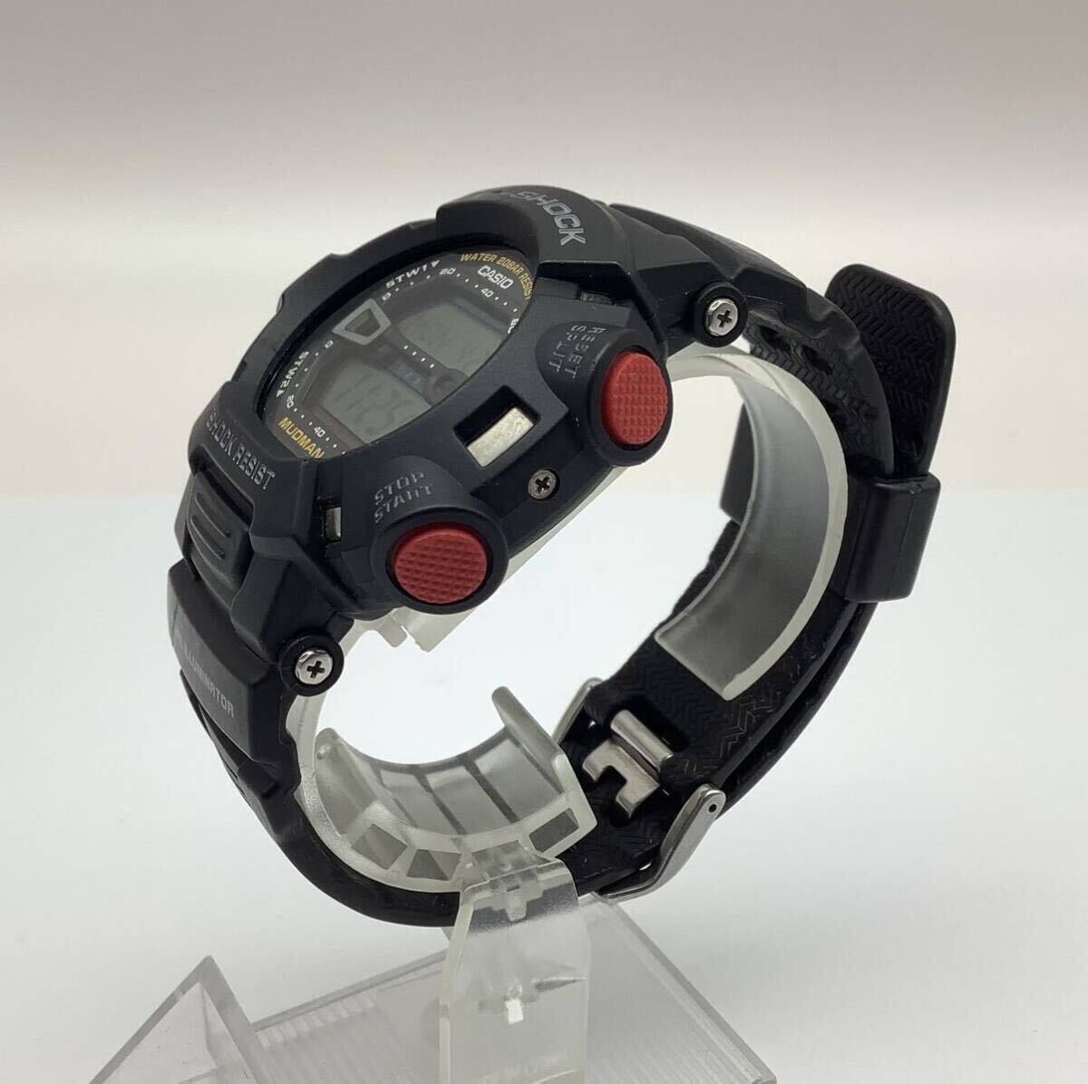 79 稼働品 CASIO カシオ G-SHOCK Gショック G-9000 MUDMAN マッドマン ブラック 黒 メンズ腕時計 の画像2
