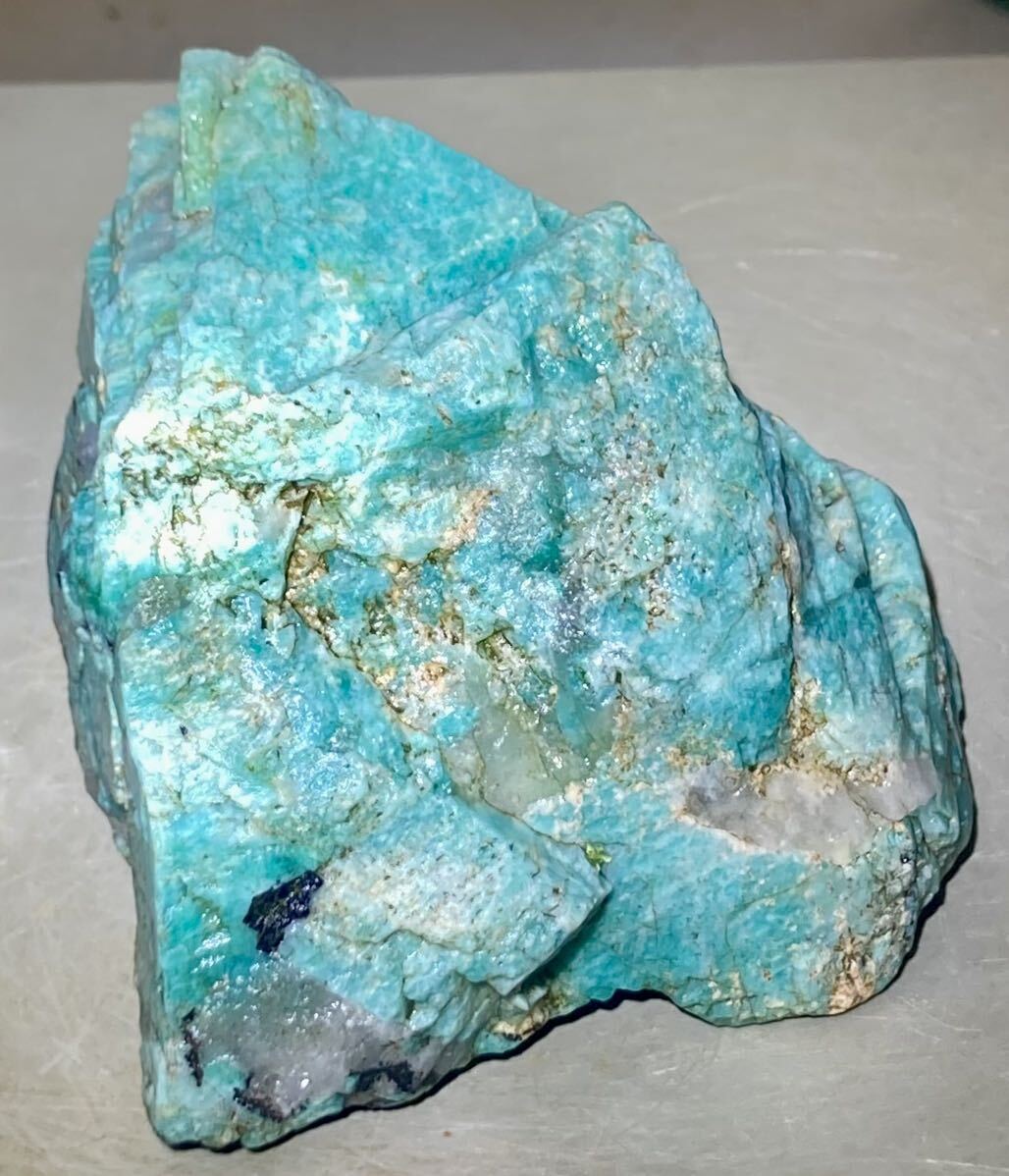 ペルー産大きな天然アマゾナイト原石771g激レア石^ ^出物^ ^の画像4