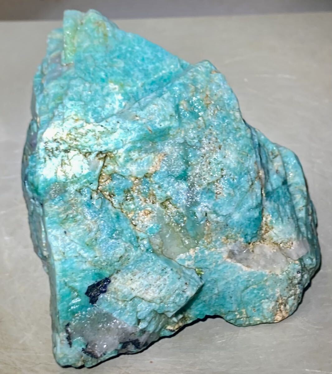 ペルー産大きな天然アマゾナイト原石771g激レア石^ ^出物^ ^の画像2