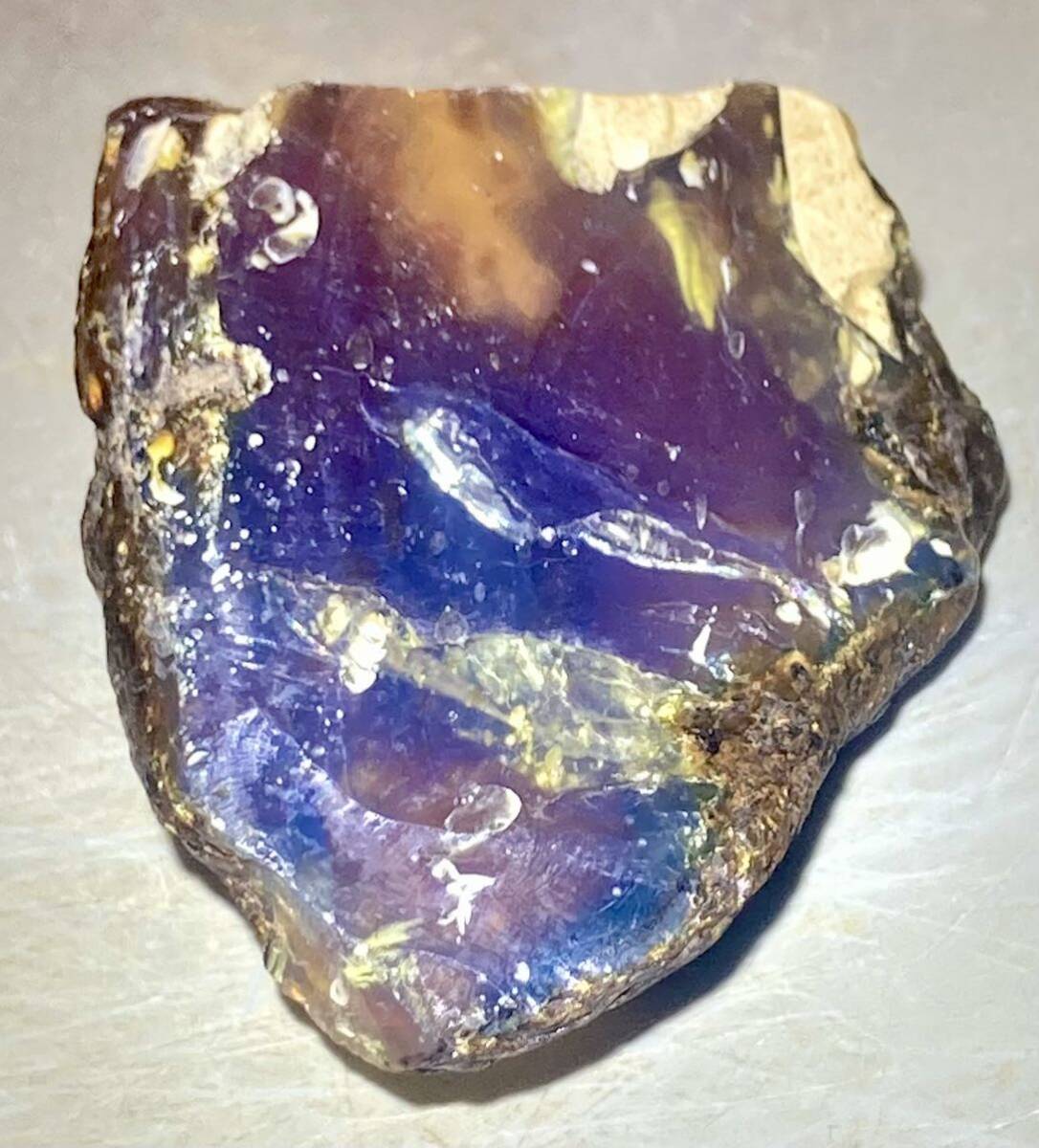  Indonesia sma tiger island production natural blue amber raw ore 26.42g beautiful ^ ^