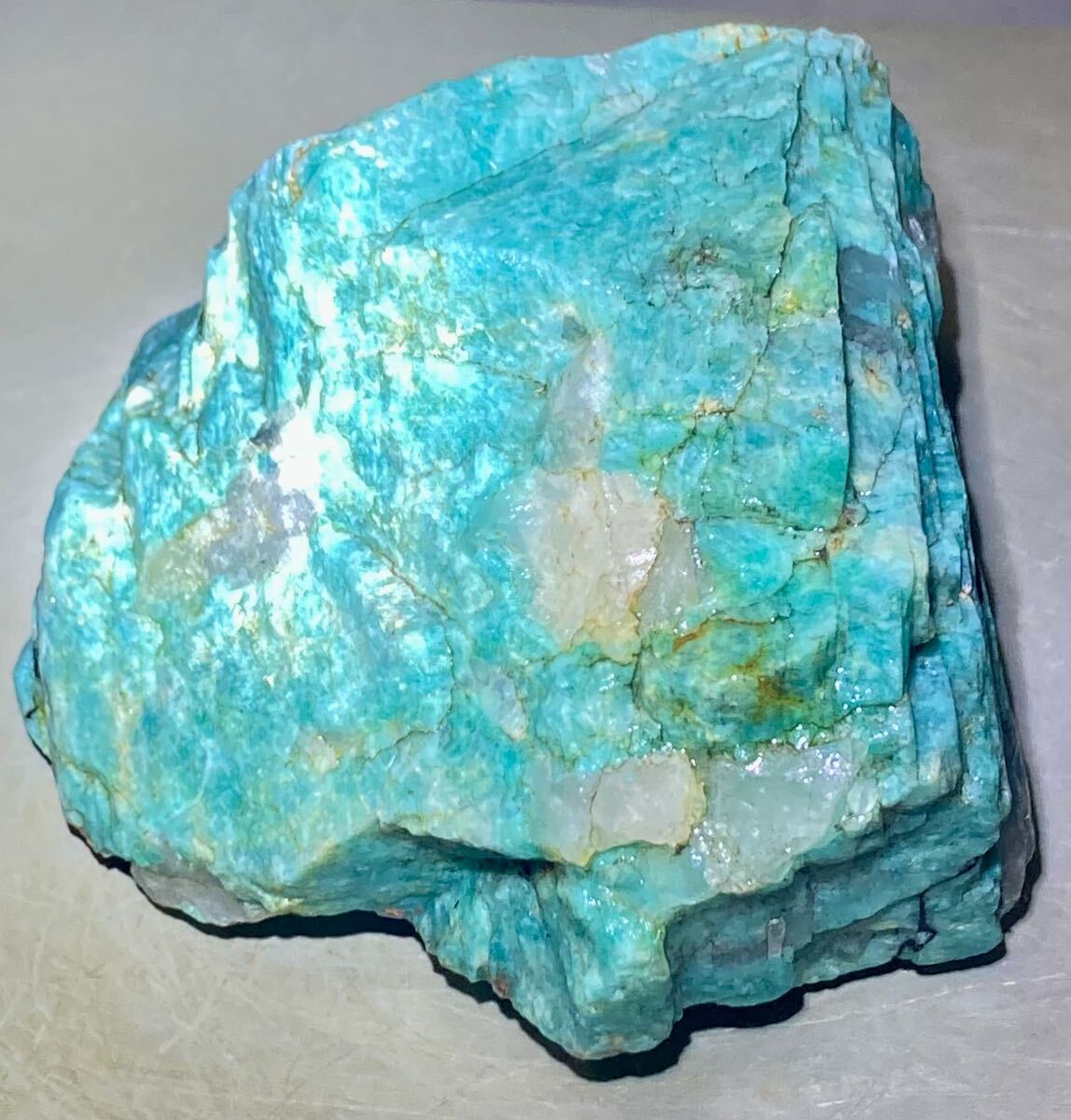 ペルー産大きな天然アマゾナイト原石771g激レア石^ ^出物^ ^の画像5