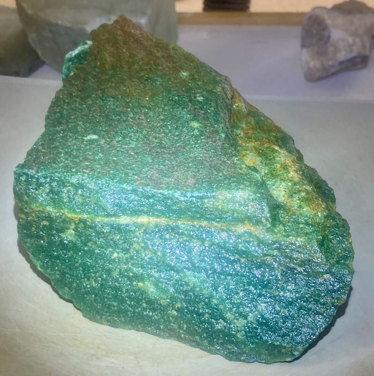 インド産超巨石天然アベンチュリン原石2.02kg［インド翡翠］_画像2