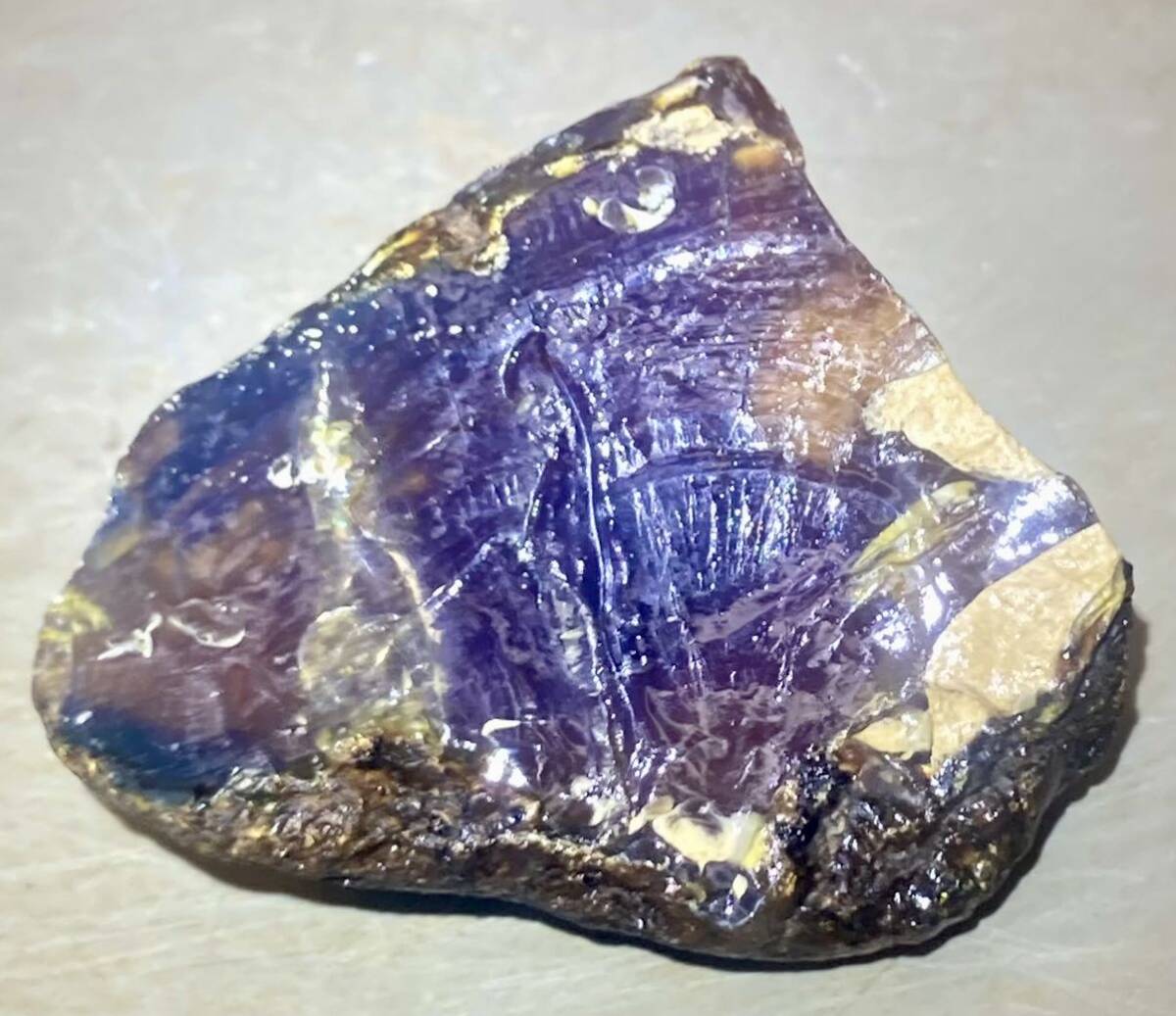 インドネシア スマトラ島産天然ブルーアンバー原石26.42g綺麗^ ^の画像1