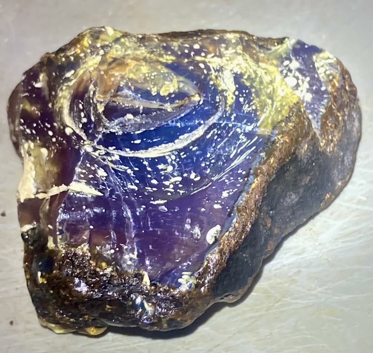 インドネシア スマトラ島産天然ブルーアンバー原石26.42g綺麗^ ^の画像3