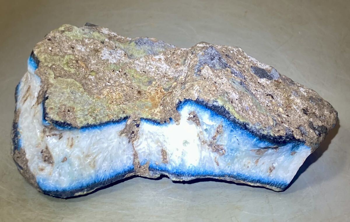 インドネシア産大きな天然ブルーアイス原石592g激レア石の画像9