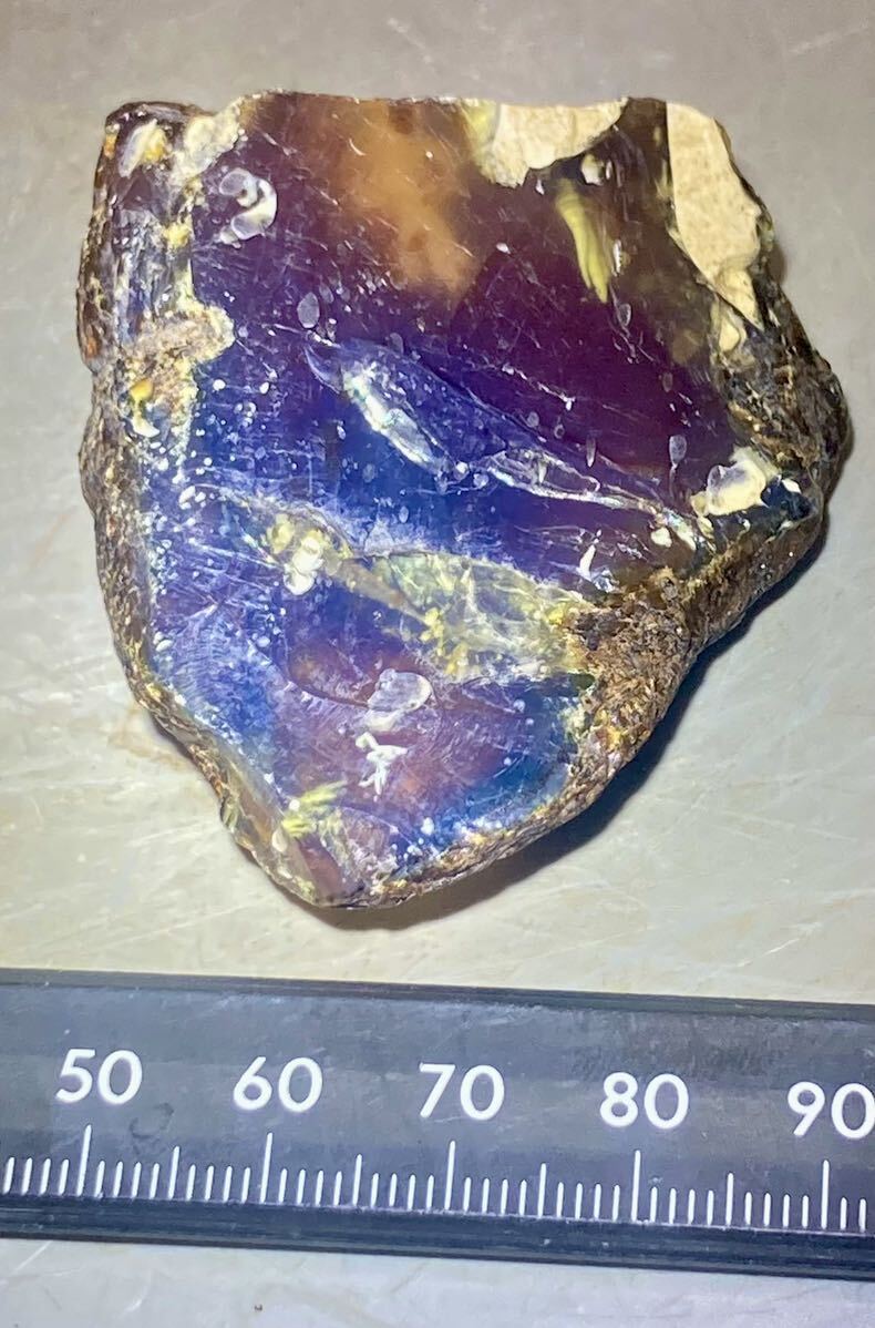  Indonesia sma tiger island production natural blue amber raw ore 26.42g beautiful ^ ^