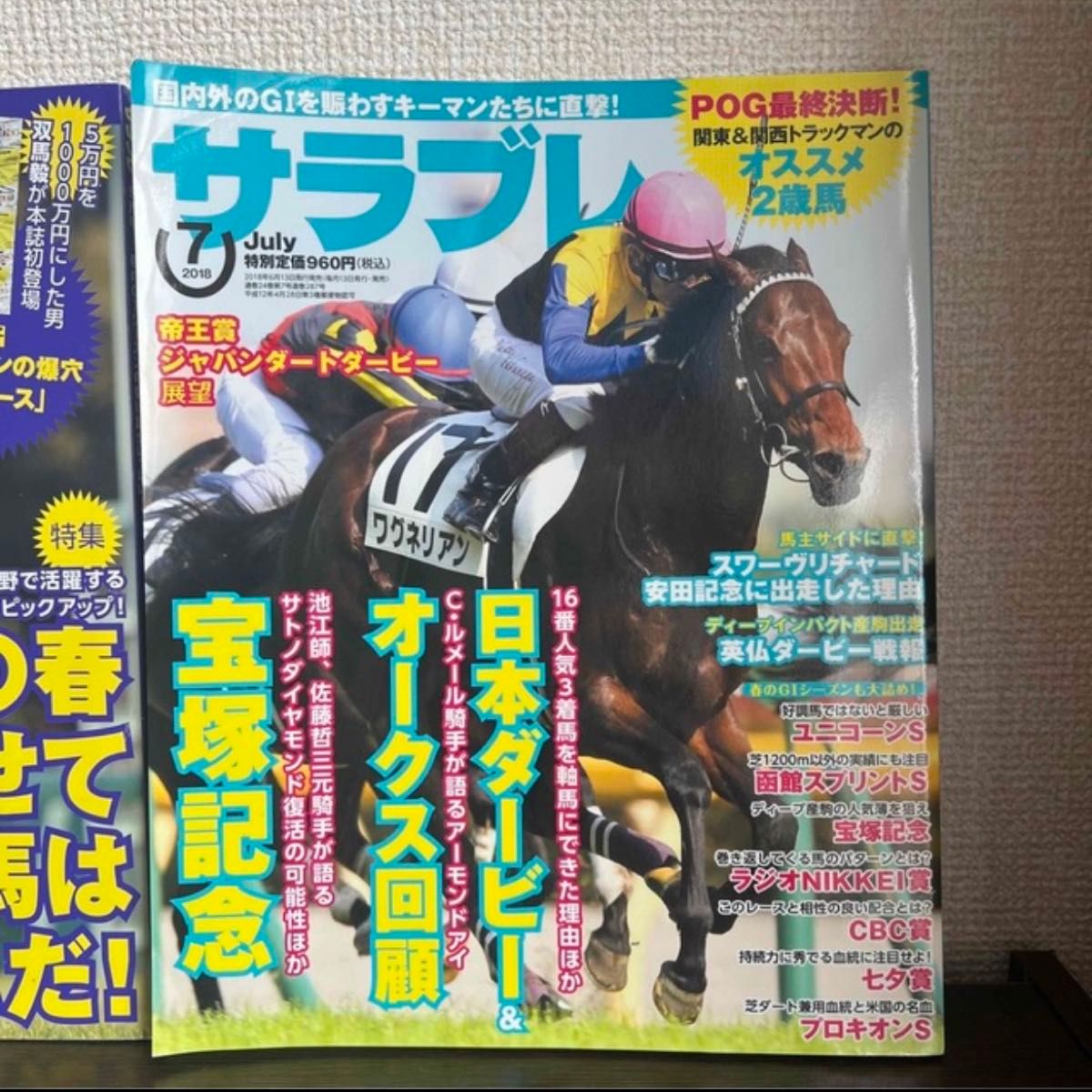 サラブレ 競馬雑誌　2018年　5月　7月　競馬　雑誌