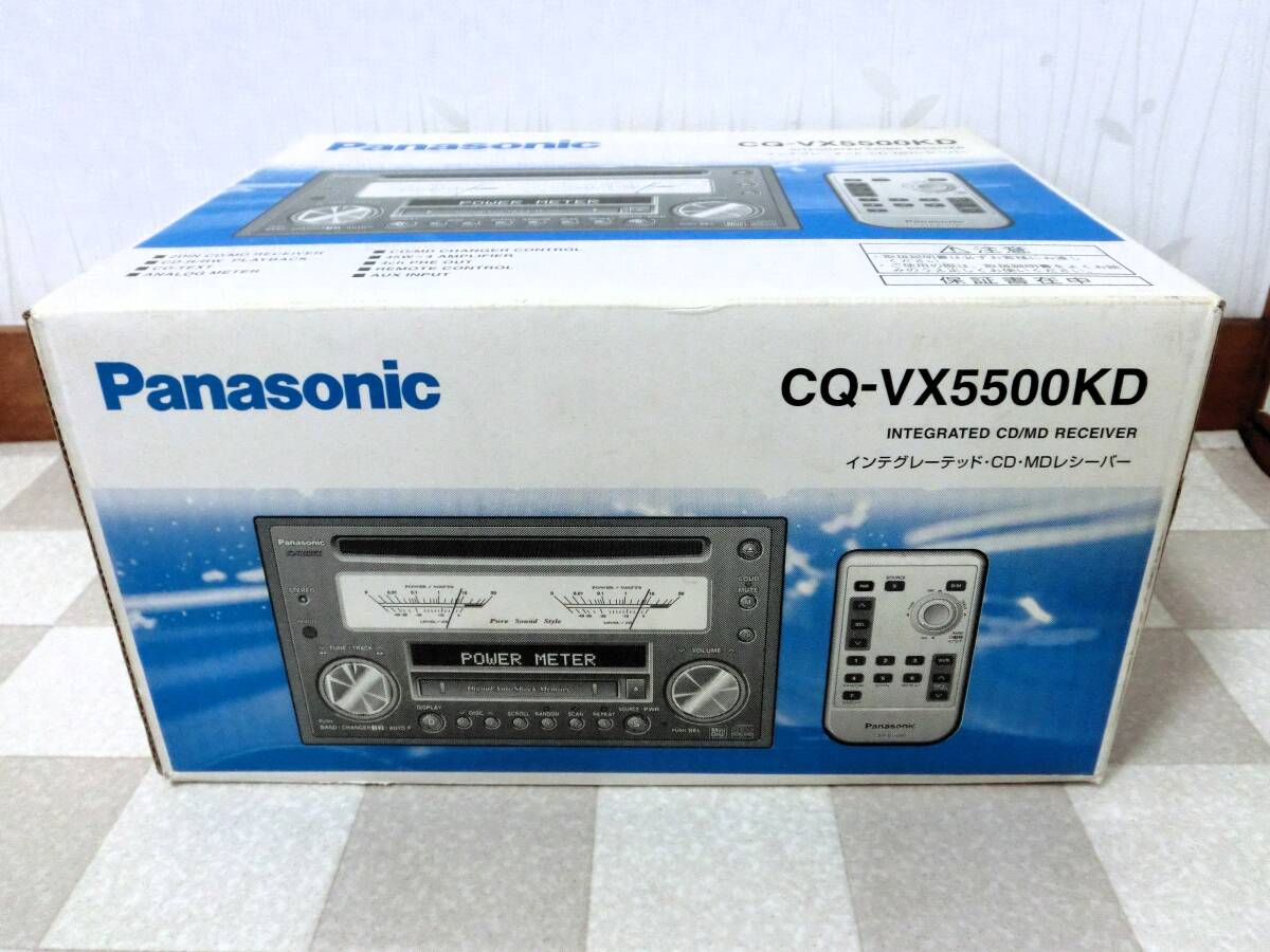 Panasonic CQ-VX5500KD 2DIN CD/MD/FM/AM АНАЛОГО АНУЛИО ЗВУКА Редкий максимальный выход: 45WX4, один месяц гарантия после прибытия продукта.