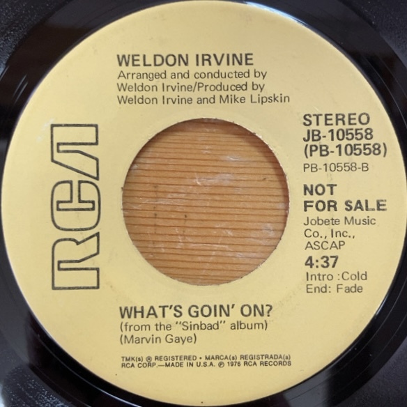 WELDON IRVINE I LOVE YOU / WHAT'S GOIN' ON? 45's 7インチの画像2