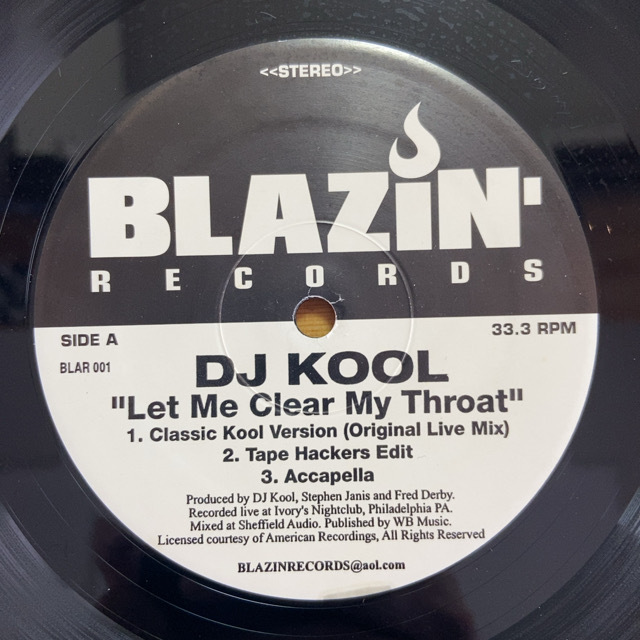DJ KOOL LET ME CLEAR MY THROAT / I GOT DAT FEELIN' 12インチ シングル_画像1