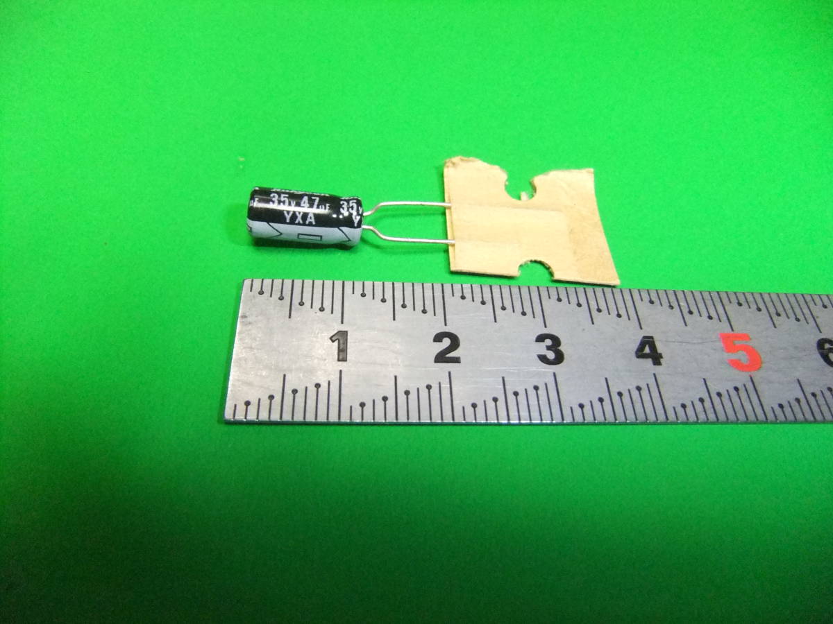 ルビコン製　小型アルミ電解コンデンサ　　35Ｖ　47μＦ　ＹＸＡ　１０５℃　２０個　新品在庫品　Ｎ_画像2