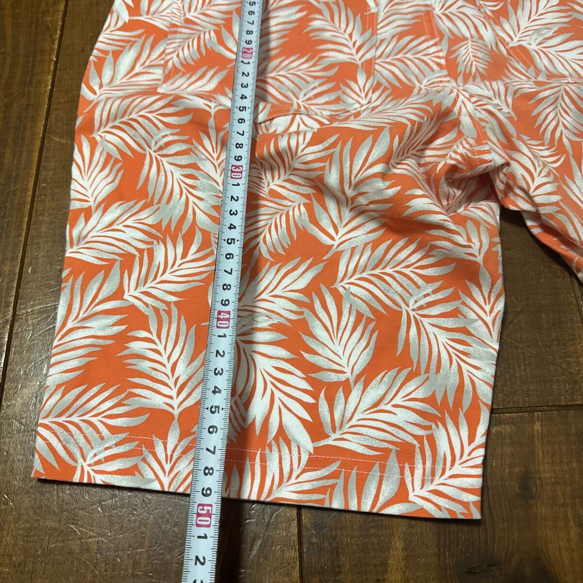  beautiful goods Munsingwear wear shorts leaf pattern waist 84~88 orange free shipping short pants polo-shirt 