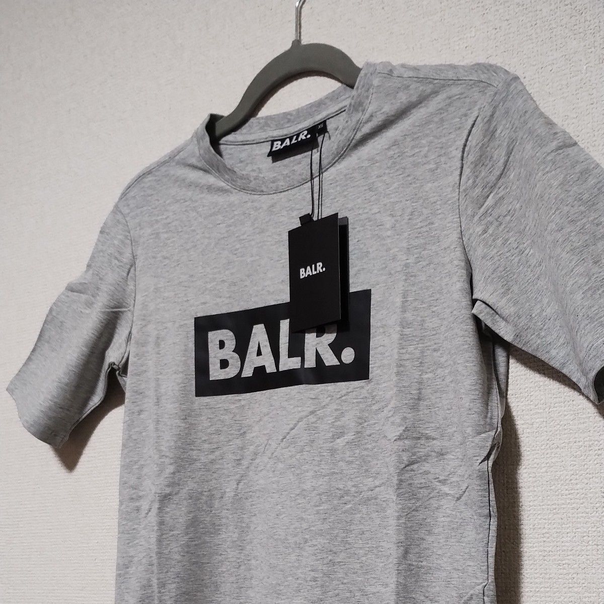 [値下げ]【タグ付 未使用】BALR. ボーラー ボックスロゴ Tシャツ  XSサイズ(日本サイズS相当) グレー