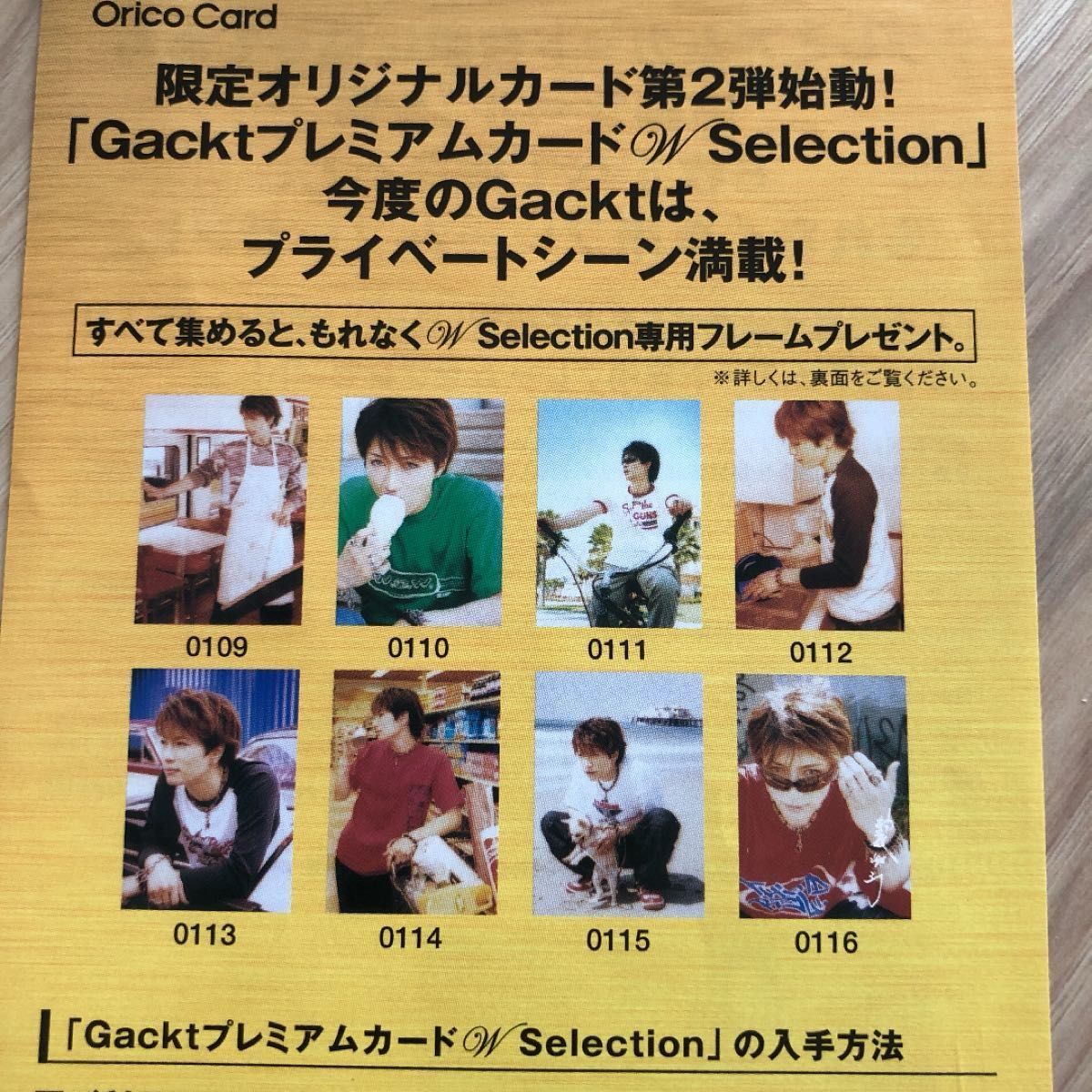 masamiさん専用　GACKT 専用台紙付 プレミアムカード -2 GACKT プレミアムカード第一弾