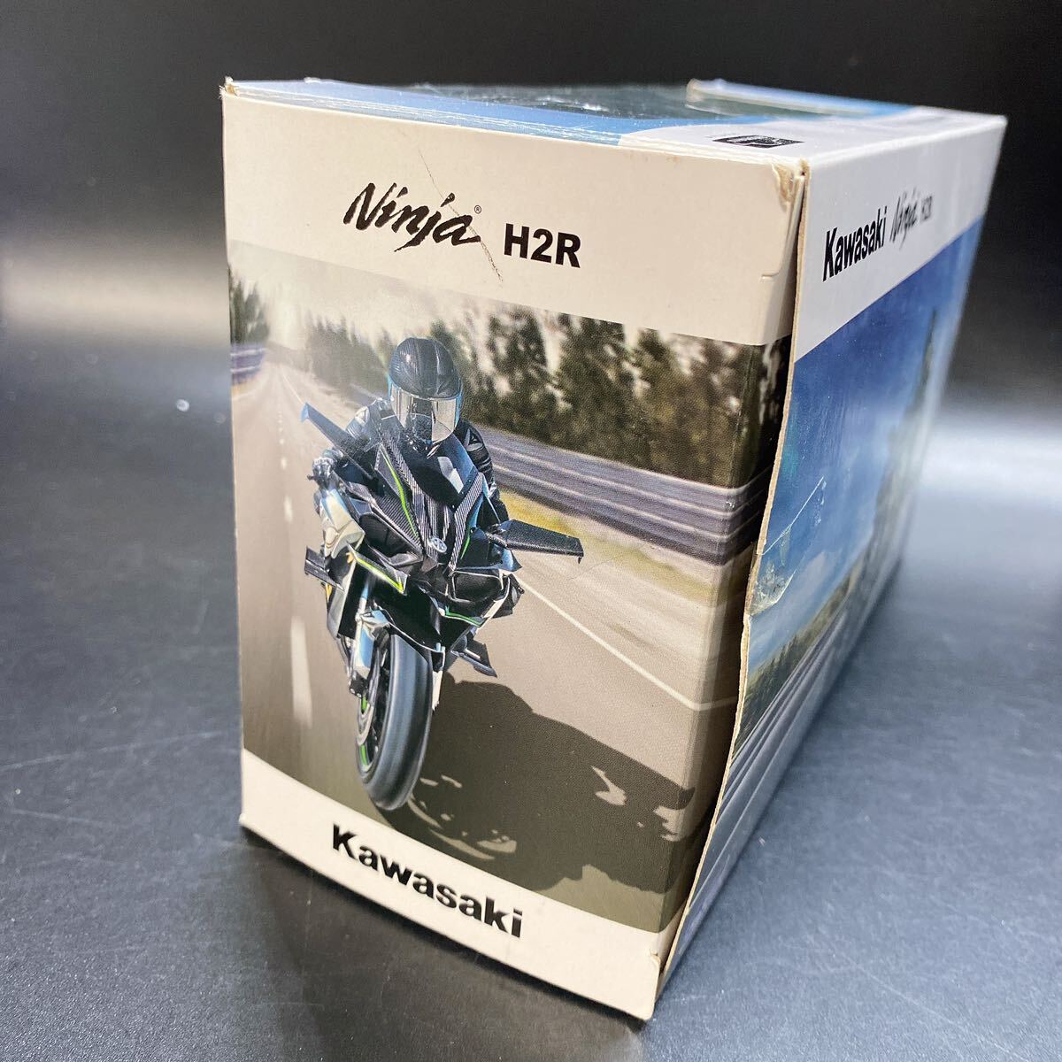 アオシマ 1/12 完成品バイクシリーズ カワサキ Kawasaki Ninja H2R ミニカー 稀少 レア スカイネット 開封済み 現状品の画像5