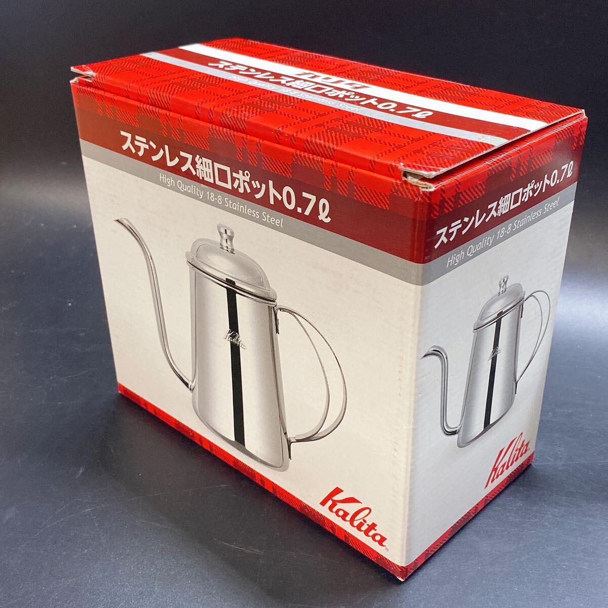 未使用品 Kalita カリタ ステンレス 細口ポット 0.7L 珈琲 コーヒー 喫茶店 稀少 レア 美品_画像9