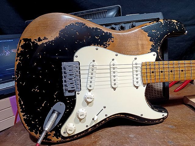 ◎Vintage Reproduction Ultimate Relic Custom Vintage 50`s Black Stratocaster レリック ＆ エイジド VintageCapa VintageWier◎の画像2