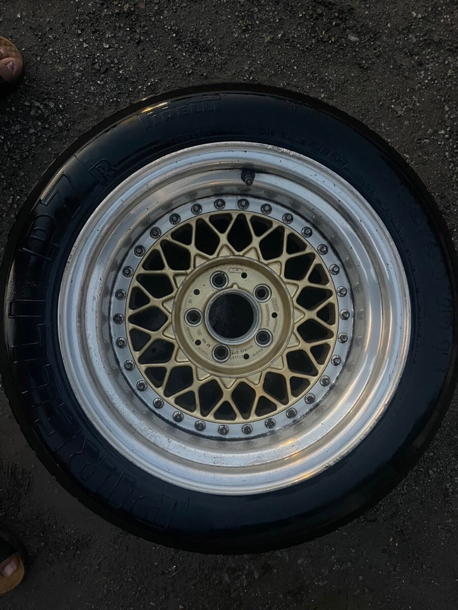 希少 超深リム ベンツ W126 560SEC 純正 BBS ケーニッヒスペシャル RS KS 10J-15 ET-7 13J-15 ET-58 PCD112 フロント2本 リア1本の画像4