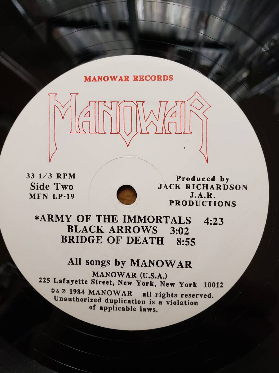 MANOWAR LP シュリンク密封 U.S.A.盤 HAIL TO ENGLAND の画像2