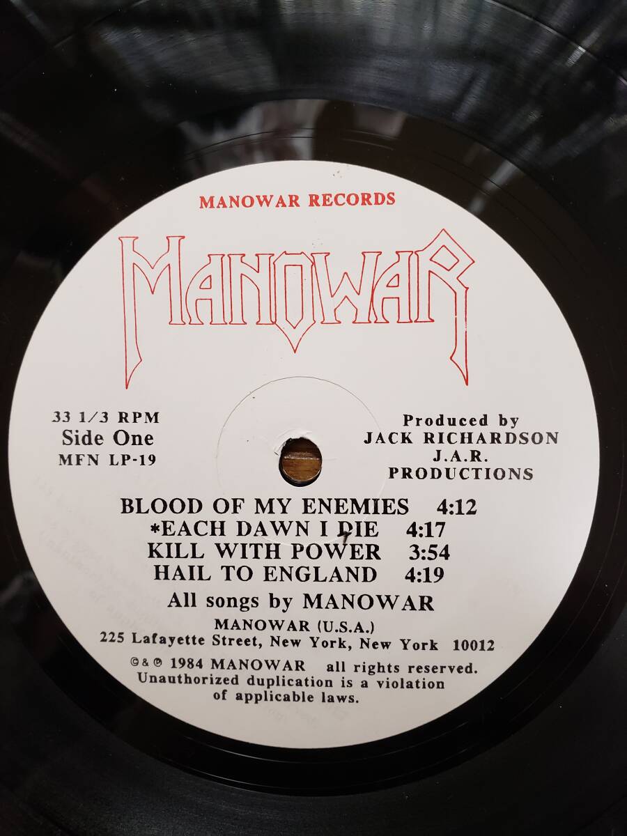 MANOWAR LP シュリンク密封 U.S.A.盤 HAIL TO ENGLAND の画像3