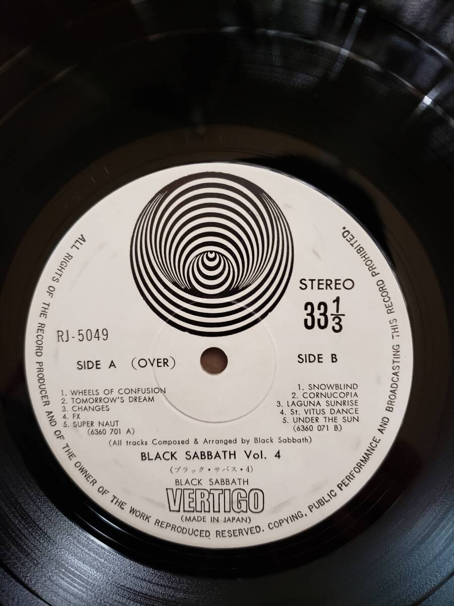 BLACK SABBATH ブラック　サバス Vol.4　LP国内盤　盤美　VERTIGO まとめ買いがお得に_画像2