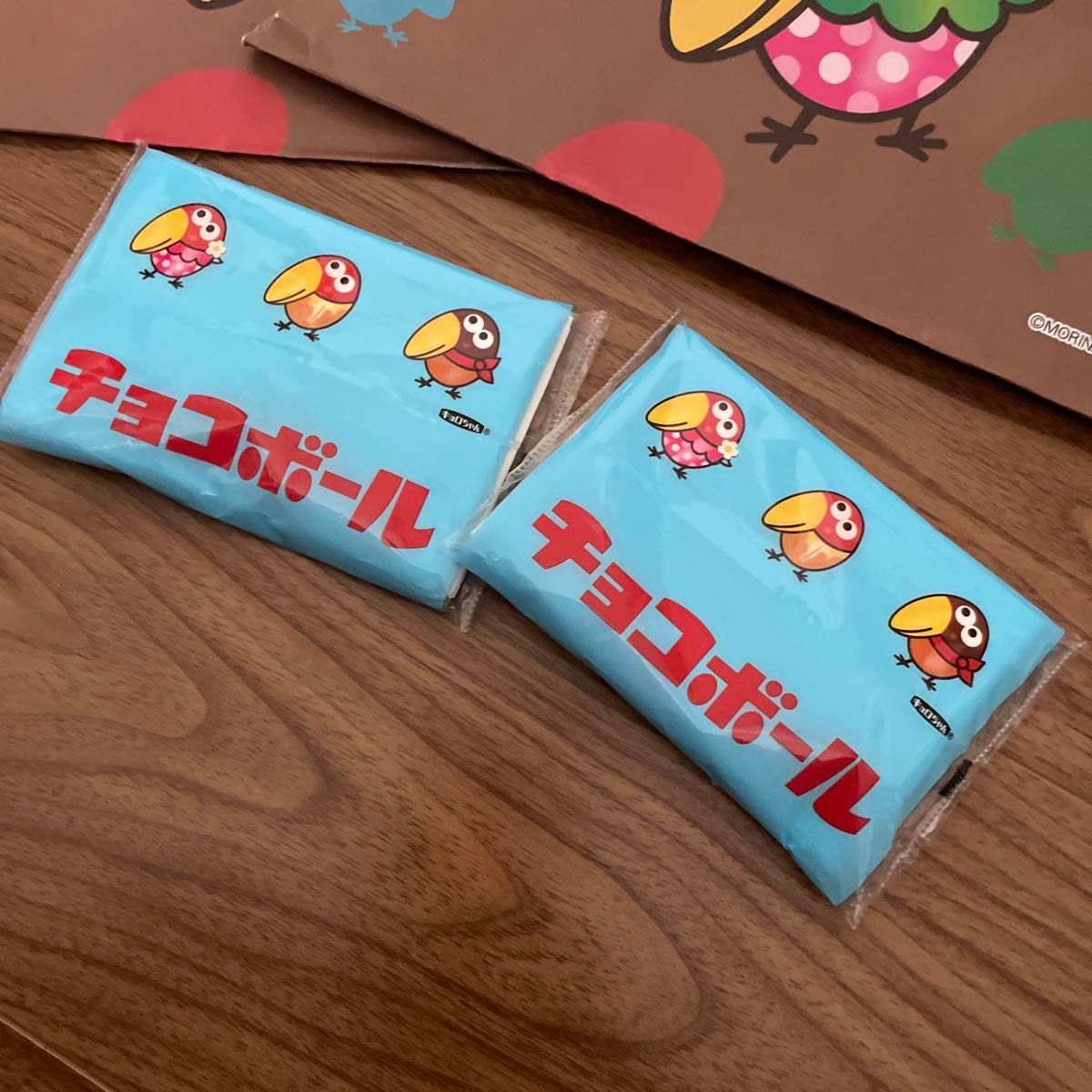 キョロちゃん　ティッシュ　ポケットティッシュ　販促品　森永　紙袋　ショッパー　ショップ袋　チョコボール