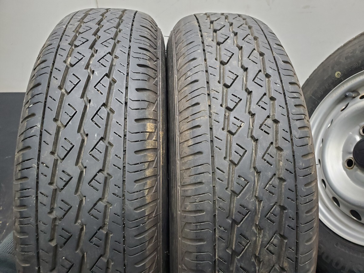 145/80R12 80/78N LT ブリヂストン K370 ダイハツ スチールホイール付き 売り切り 送料全国一律 T1127_画像6