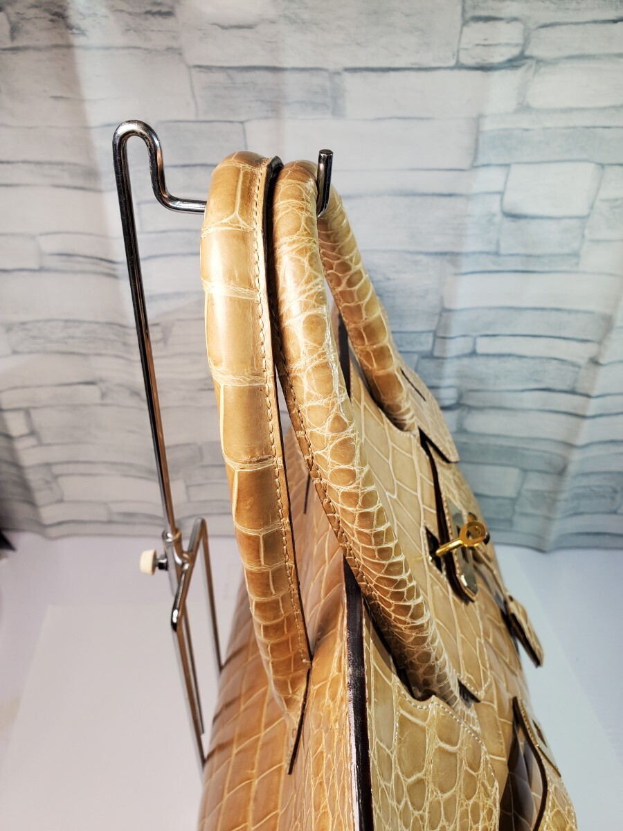オーダーメイド シャイニークロコ        イタリア製 ハンドバッグの画像4